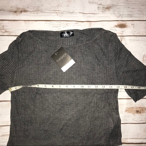 Topshop Ribbed Crop Top - Picture 4 of 7